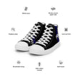 Native Bison White and Blue Pattern Men’s high top canvas shoes
