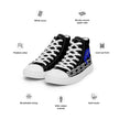 Native Bison White with Pattern on Black Men’s high top canvas shoes