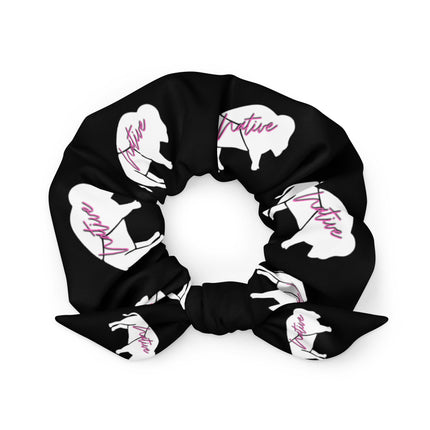 Native Bison Kids Pink/White Scrunchie