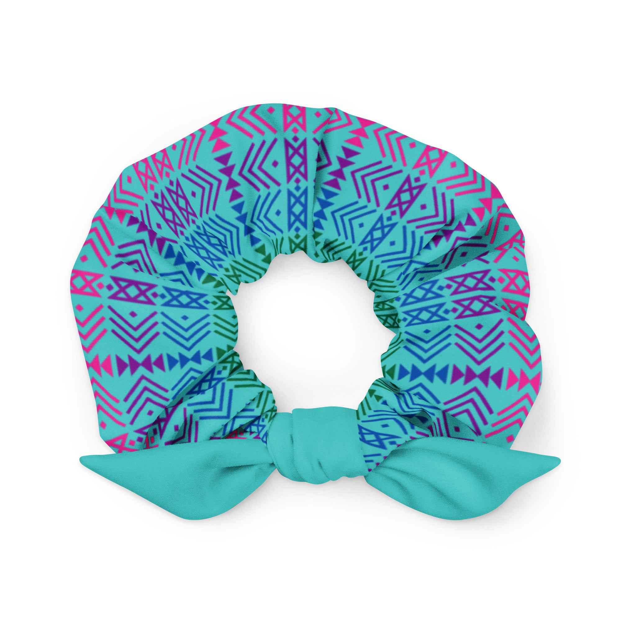 Native Rainbow Pattern Scrunchie