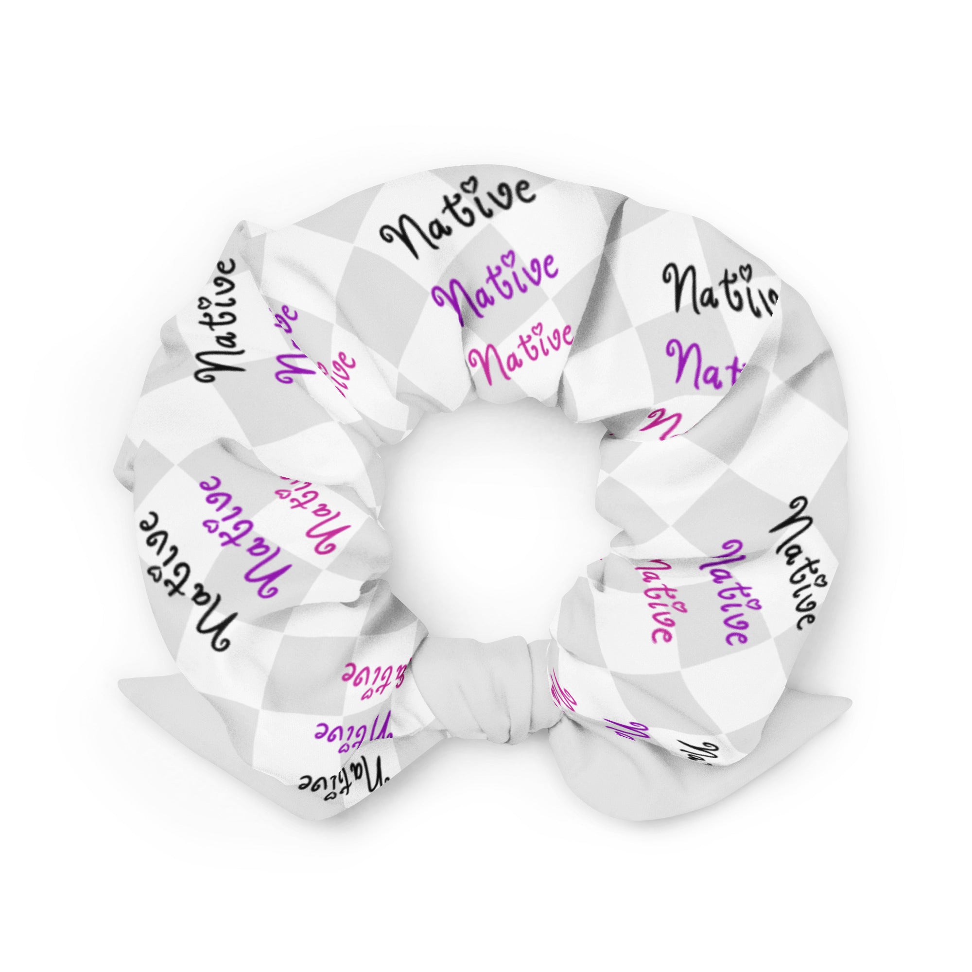 Native Native Native on Geometric Scrunchie