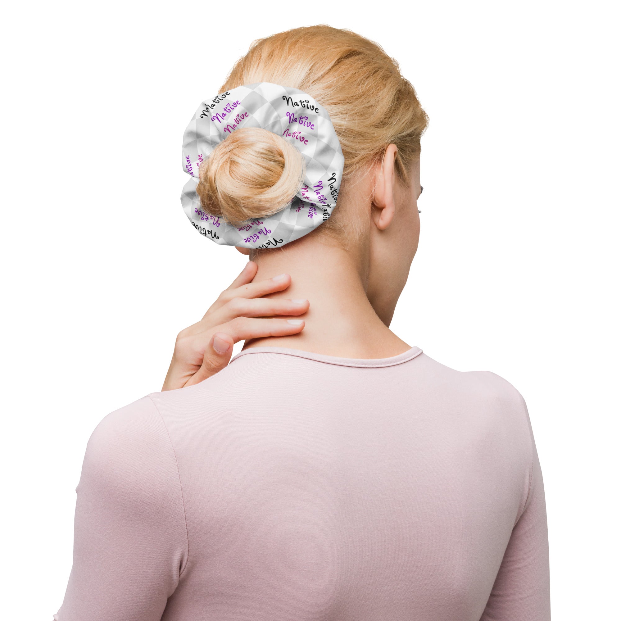 Native Native Native on Geometric Scrunchie