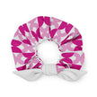 Pink and White Geometric Scrunchie