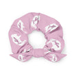 Native Bison Kids Pink White Scrunchie