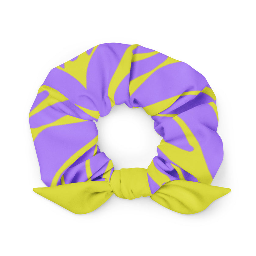Purple and Yellow Hair Scrunchie