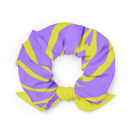 Purple and Yellow Hair Scrunchie