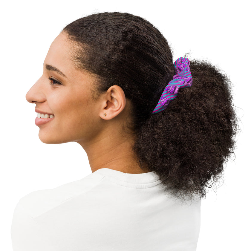 Purple Cupcakes Hair Scrunchie