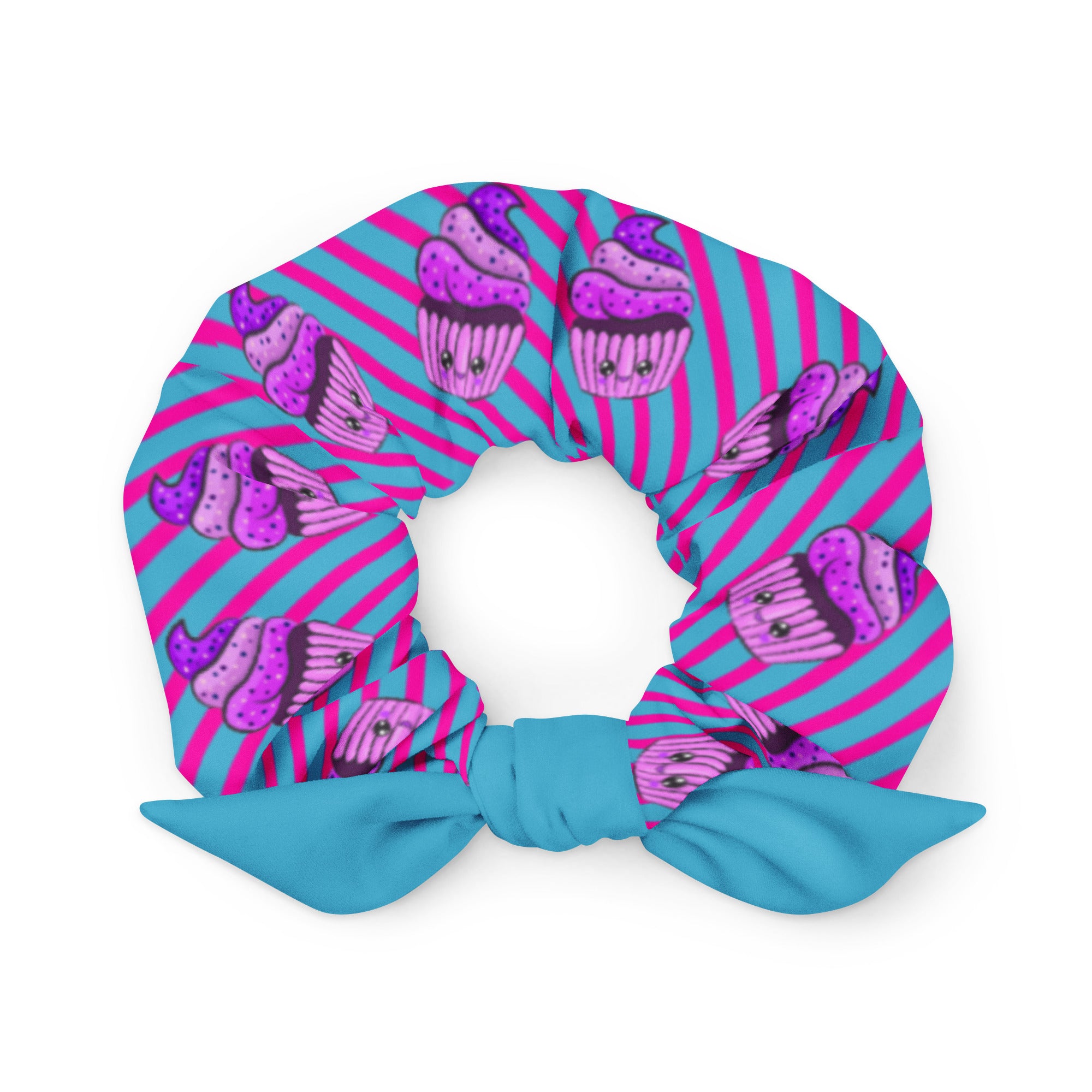 Purple Cupcakes Hair Scrunchie