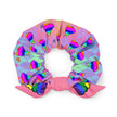 Rainbow Poo Unicorn on Diamond Pattern Scrunchie