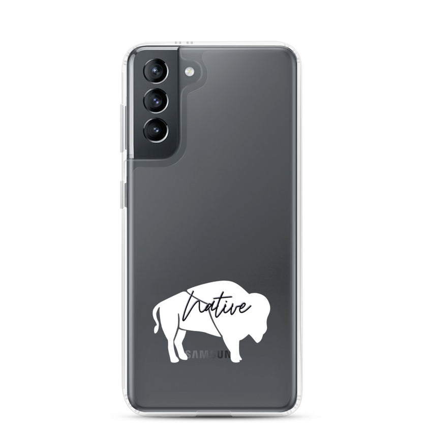 Native Bison White Samsung Case