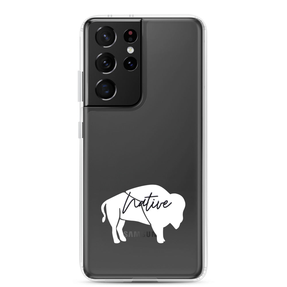 Native Bison White Samsung Case
