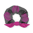 Pink and Black Floral Scrunchie