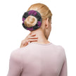 Pink and Black Floral Scrunchie
