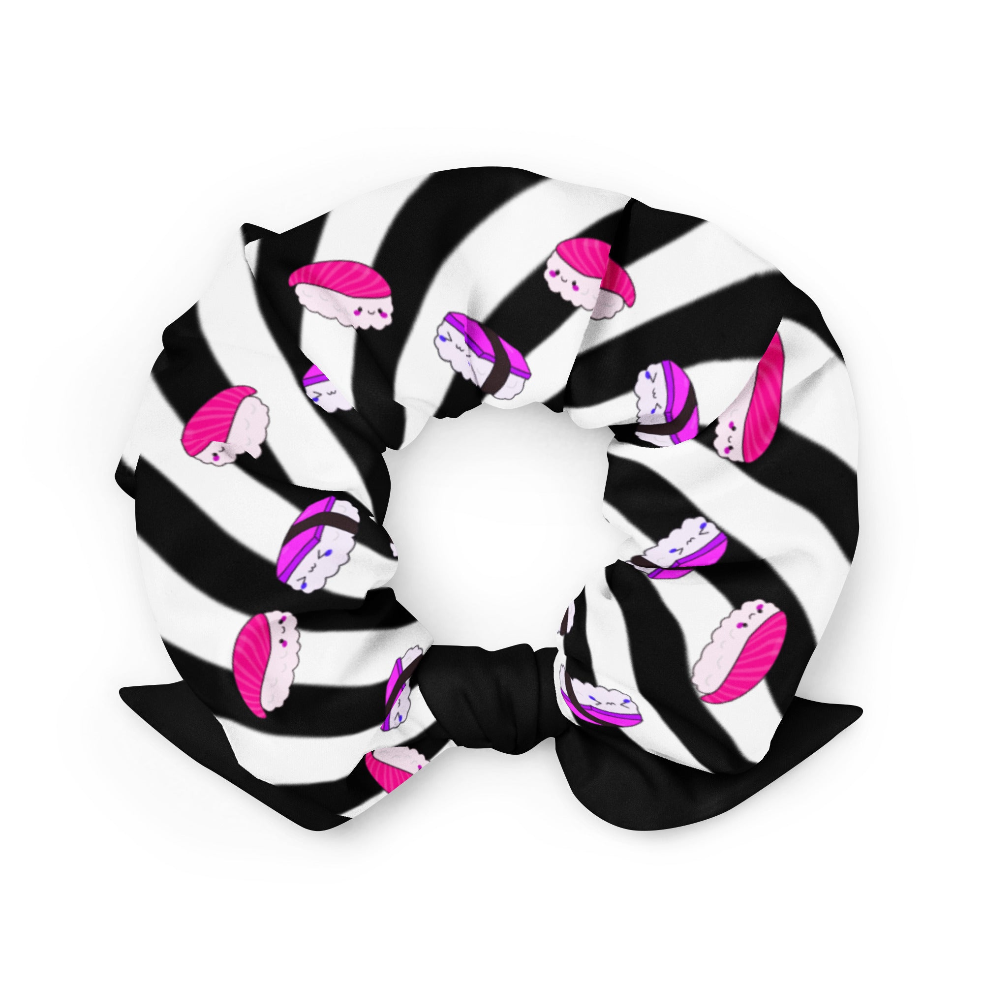Sushi Pink and Purple Scrunchie