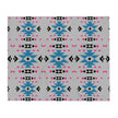 Native Pink and Teal Pattern on Gray Throw Blanket