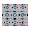 Native Pink and Teal Pattern on Gray Throw Blanket