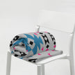 Native Pink and Teal Pattern on Gray Throw Blanket
