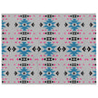 Native Pink and Teal Pattern on Gray Throw Blanket