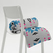 Native Pink and Teal Pattern on Gray Throw Blanket