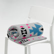 Native Pink and Teal Pattern on Gray Throw Blanket