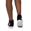 Native Bison Pink and Purple Pattern Women’s high top canvas shoes