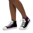 Native Bison Pink and Purple Pattern Women’s high top canvas shoes