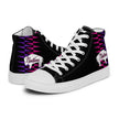 Native Bison Pink and Purple Pattern Women’s high top canvas shoes