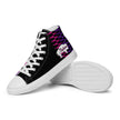Native Bison Pink and Purple Pattern Women’s high top canvas shoes