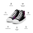Native Bison Pink and Purple Pattern Women’s high top canvas shoes