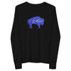 Native Bison Blue Youth long sleeve tee
